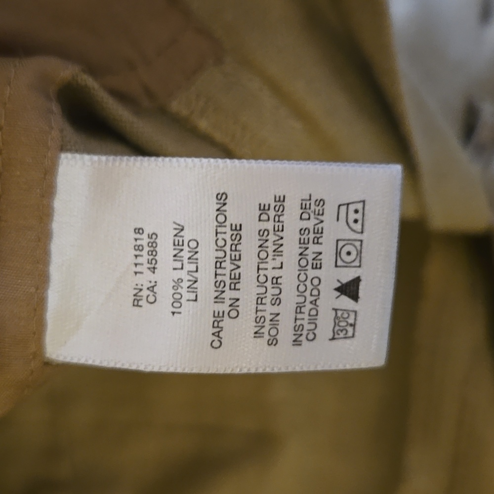 Michael Kors Beige Linen Crop/Capri Trouser Style Pants - Picture 5 of 10